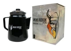 Valhal Outdoor Perkolator, Emaille, 1700ml, Schwarz