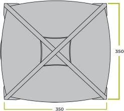 Zempire Aerobase 3 + 1 Wall V2 Zelt-Pavillon, 350x350cm, Grün -Campingausrüstung Geschäft 101365 0 7