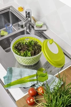 Rotho Fresh Salatschleuder, 4,5L, Grün -Campingausrüstung Geschäft 102045 0 4