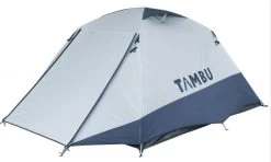 Tambu Gambuja Kuppelzelt, 3 Personen, 300x240x125cm, Grau/blau