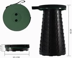 Origin Outdoors Teleskophocker, Schwarz-grün -Campingausrüstung Geschäft 107965 0 2