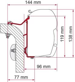 FIamma F45 Adapter Für Hymer Van/B2, 4-teilig