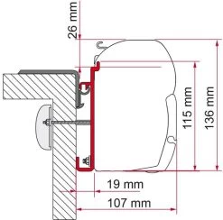 Fiamma F45 Adapter Für Rapido, Serie 9