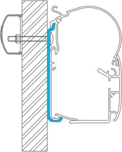 Dometic Perfect Wall (1100/1500) Adapter Für Citroen Jumpy, 2-teilig