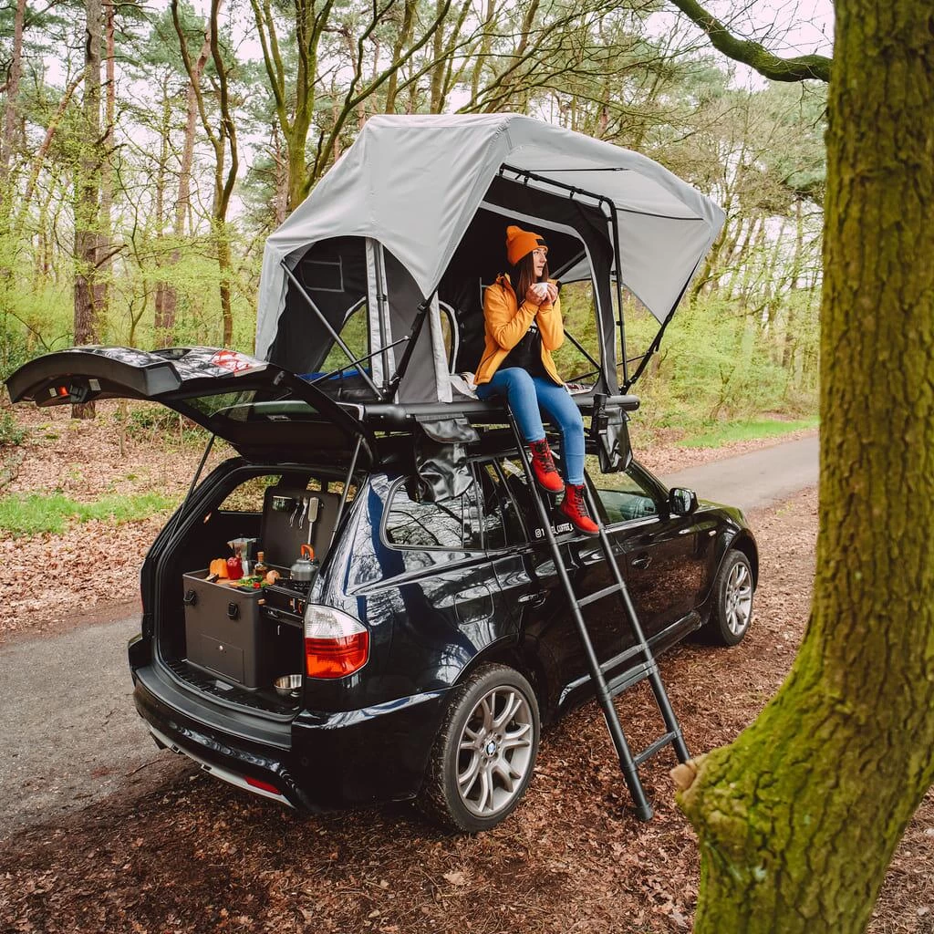 Layzee Dachzelt, 225x135x118cm, Anthrazit/grau 11 Layzee Dachzelt, 225x135x118cm, Anthrazit/grau – Bild 11