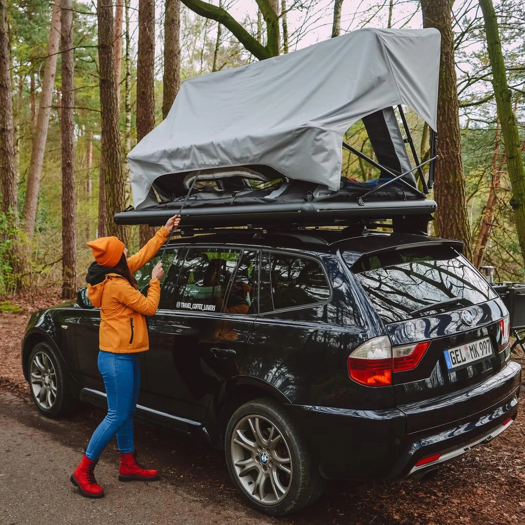 Layzee Dachzelt, 225x135x118cm, Anthrazit/grau 10 Layzee Dachzelt, 225x135x118cm, Anthrazit/grau – Bild 10