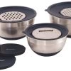 Outwell Kochschüssel-Set Mit Deckeln Und Reiben, 9-teilig, Silber