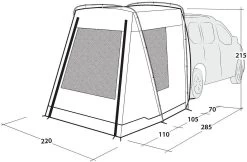 Outwell Dunecrest Heckzelt, 220x285cm, Grün -Campingausrüstung Geschäft 113865 0 11