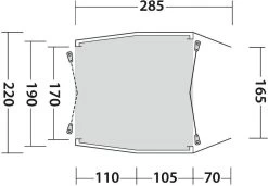 Outwell Dunecrest Heckzelt, 220x285cm, Grün -Campingausrüstung Geschäft 113865 0 12