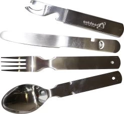 Outdoor Feldbesteck, Edelstahl, 4-teilig