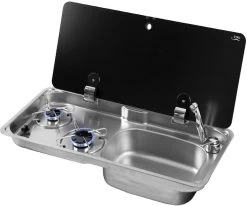 Can FL1400 Kocher-Spülen Kombination, 2-flammig, Spüle Rechts