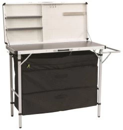 Campingausrüstung Geschäft 34 Outwell Magante Küchentisch, 136x54x90/140cm, Schwarz