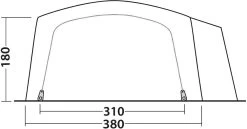 Outwell Montana 6PE Tunnelzelt, 6-Personen, 495x560x220cm, Blau -Campingausrüstung Geschäft 114604 0 11