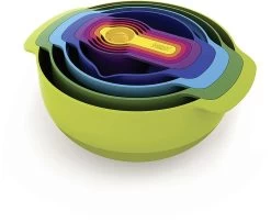 Joseph Joseph Nest™ 9 Plus Schüssel-Set Mit Sieb, 9-teilig, Multicolour