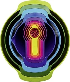 Joseph Joseph Nest™ 9 Plus Schüssel-Set Mit Sieb, 9-teilig, Multicolour -Campingausrüstung Geschäft 114647 0 3