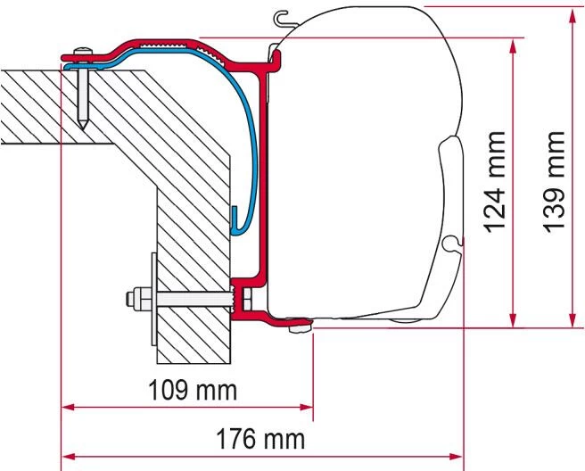 Fiamma F45 Adapter Für Laika X 1 Fiamma F45 Adapter Für Laika X