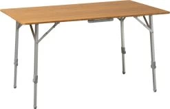 DEFA Campingtisch Bambus, Verstellbar,120x72x70cm