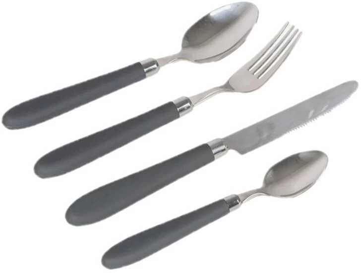 Bo-Camp Deluxe Besteckset, 24-teilig, Grau 1 Bo-Camp Deluxe Besteckset, 24-teilig, Grau