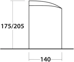 Outwell Upcrest Busvordach, 155-185cm, Grün -Campingausrüstung Geschäft 115104 0 7
