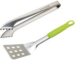 Outdoorchef Starter Besteckset, Edelstahl, Silber/grün