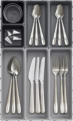 Joseph Joseph Blox™ Schubladen-Organizer-Set, 7-teilig, Grau/taupe -Campingausrüstung Geschäft 115551 0 4