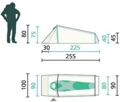 Jack Wolfskin Gossamer Tunnelzelt, 1 Person, 225x100cm, Hellgrün 9 Jack Wolfskin Gossamer Tunnelzelt, 1 Person, 225x100cm, Hellgrün -Campingausrüstung Geschäft 116642 0 4