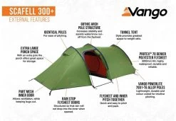 Vango Scafell 300 Plus Tunnelzelt, 3-Personen -Campingausrüstung Geschäft 116899 0 4