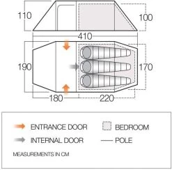 Vango Scafell 300 Plus Tunnelzelt, 3-Personen -Campingausrüstung Geschäft 116899 0 6