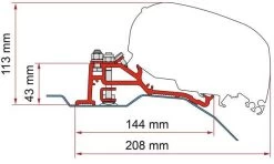Fiamma F80 Adapter Für Fiat Ducato (H2) Ab Bj. 06/2006