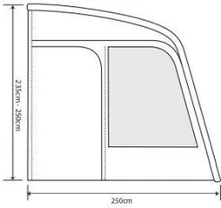 Outdoor Revolution Eden Air 390 Vorzelt, 235-250cm -Campingausrüstung Geschäft 118956 0 6