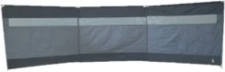 Bo-Camp Dennis Windschutz Mit Fenstern, 500x140cm, Grau