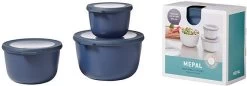 Mepal Cirqula Multischüssel-Set, Rund, 3-teilig, Hoch, Nordic Denim