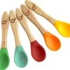 Pandoo Kinderlöffel Bambus & Silikon, 5er Set