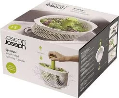 Joseph Joseph Salat-Schleudersieb Spindol Für Die Spüle, Weiß