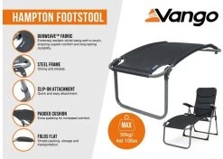 Vango Hampton Beinauflage Gepolstert, Schwarz 5 Vango Hampton Beinauflage Gepolstert, Schwarz -Campingausrüstung Geschäft 121567 0 2