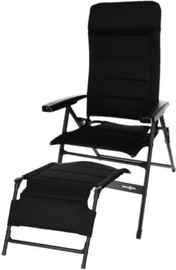 Brunner Aravel 3D Medium Campingstuhl Inkl. Beinauflage, Schwarz - Camping Wagner Edition
