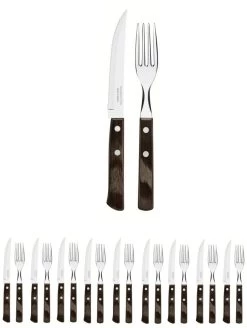 Tramontina Steak/Pizza Besteck-Set, 12-teilig, Dunkelbraun