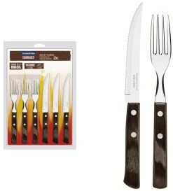 Tramontina Steak/Pizza Besteck-Set, 12-teilig, Dunkelbraun -Campingausrüstung Geschäft 121861 0 3