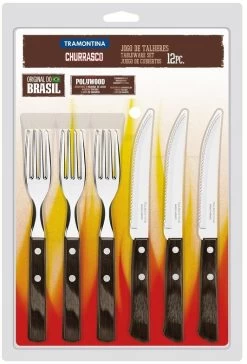 Tramontina Steak/Pizza Besteck-Set, 12-teilig, Dunkelbraun -Campingausrüstung Geschäft 121861 0 4