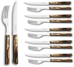 Tramontina Steak/Pizza Besteck-Set, 12-teilig, Braun