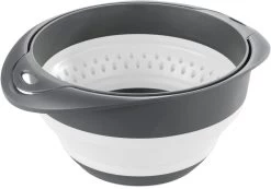 Maximex 2-in-1 Schüssel Und Sieb-Set, 3L, Grau/weiß