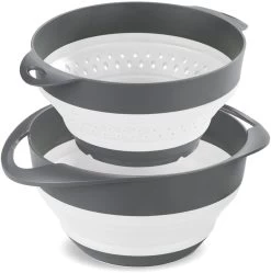 Maximex 2-in-1 Schüssel Und Sieb-Set, 3L, Grau/weiß -Campingausrüstung Geschäft 124608 0 2
