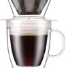 Bodum Pour Over Kaffeebereiter Mit Tasse, 300ml, Transparent