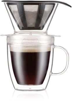 Bodum Pour Over Kaffeebereiter Mit Tasse, 300ml, Transparent