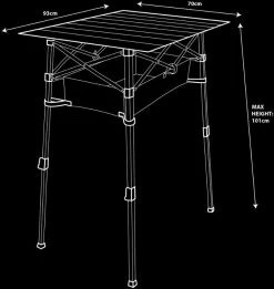 Navigator Anywhere Rolltisch, Schwarz -Campingausrüstung Geschäft 125315 0 7