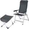 Crespo Deluxe AL/237-DL Campingstuhl Inkl. Fußauflage, Anthrazit - Camping Wagner Edition