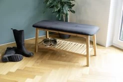 Wenko Ecori Schuhbank Mit Sitzpolster, Bambus, Schwarz -Campingausrüstung Geschäft 125587 0 5