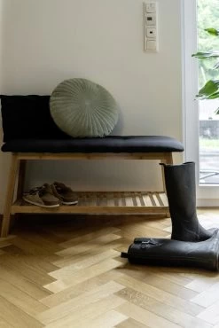 Wenko Ecori Schuhbank Mit Sitzpolster, Bambus, Schwarz -Campingausrüstung Geschäft 125587 0 6