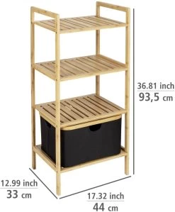 Wenko Ecori Regal Mit 3 Etagen, Bambus -Campingausrüstung Geschäft 125594 0 4