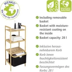 Wenko Ecori Regal Mit 3 Etagen, Bambus -Campingausrüstung Geschäft 125594 0 5